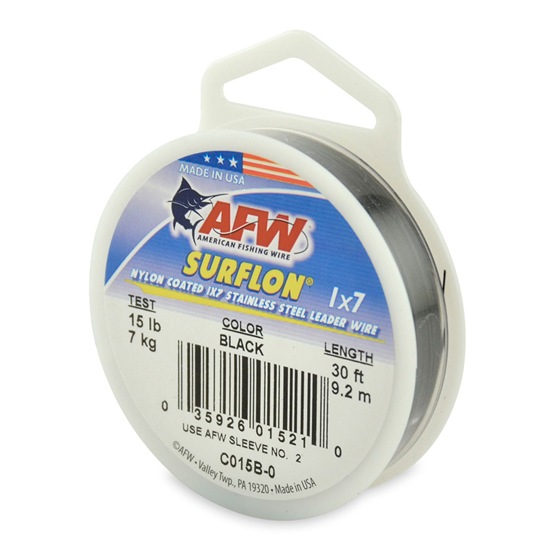 AFW Surflon Nylon Coated 1x7 Stainless Steel Leader Wire - Roy's Bait ...