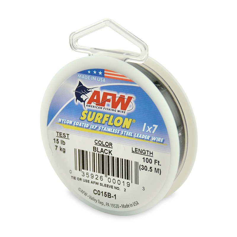 AFW Surflon Nylon Coated 1x7 Stainless Steel Leader Wire - Roy's Bait ...