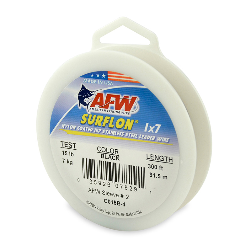 AFW Surflon Nylon Coated 1x7 Stainless Steel Leader Wire Roy's Bait and Tackle Outfitters