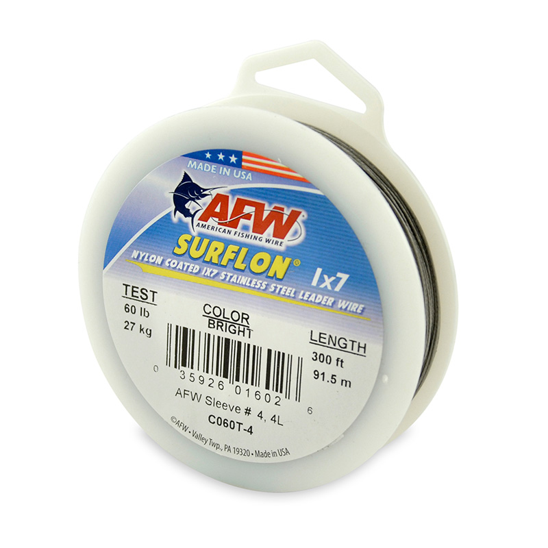 AFW Surflon Nylon Coated 1x7 Stainless Steel Leader Wire Roy's Bait