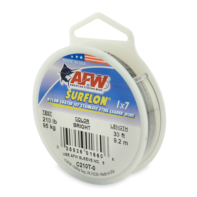 AFW Surflon Nylon Coated 1x7 Stainless Steel Leader Wire - Roy's Bait ...
